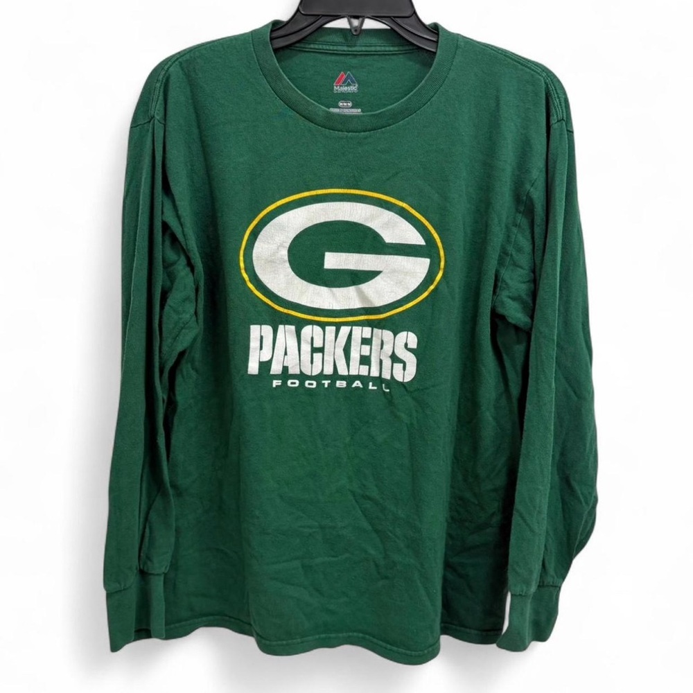 Green and white vintage Green Bay Packers Long Sleeve